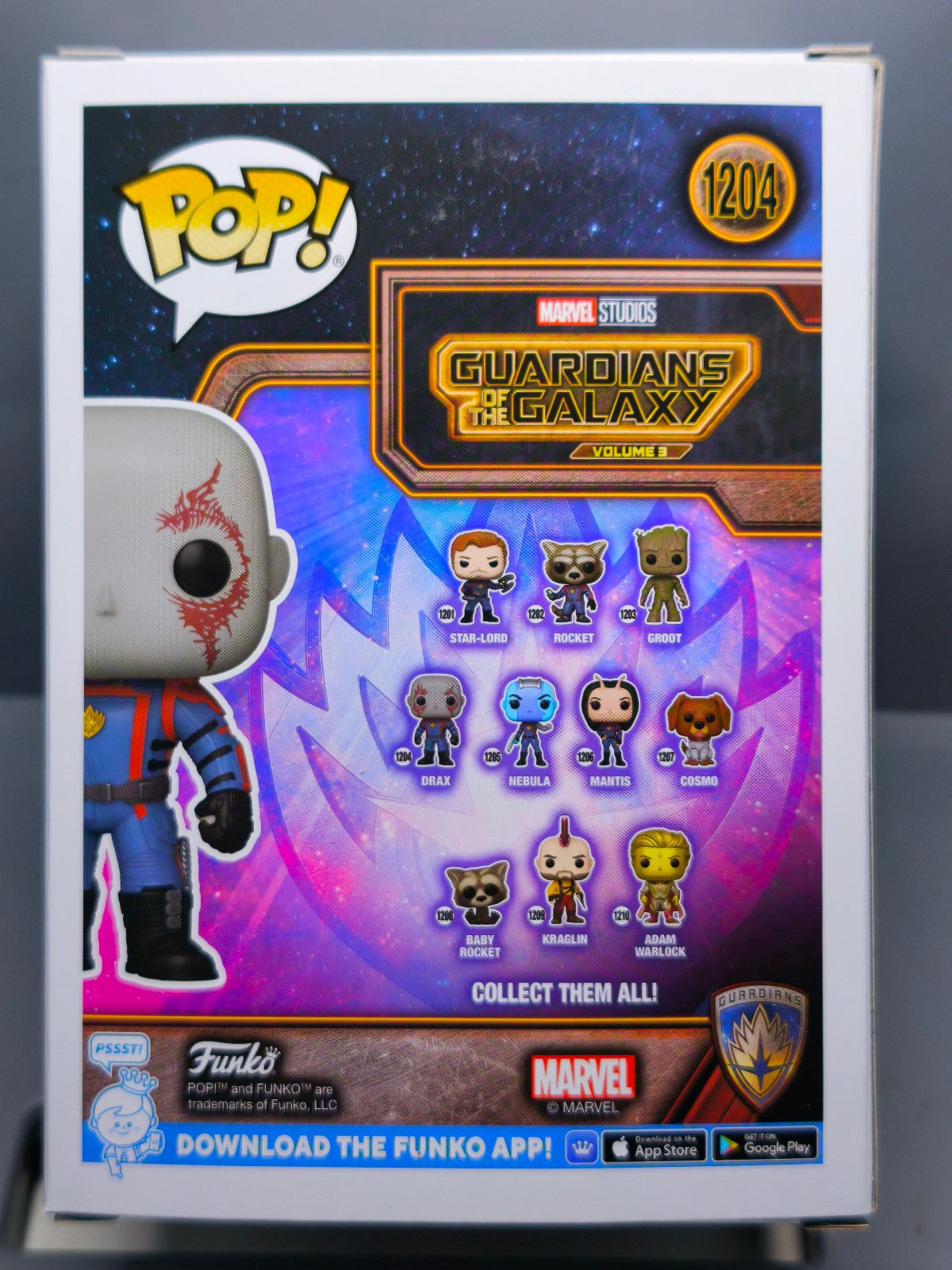 Funko Pop!  LES GARDIENS DE LA GALAXIE 3  N° 1204 Drax (F29)