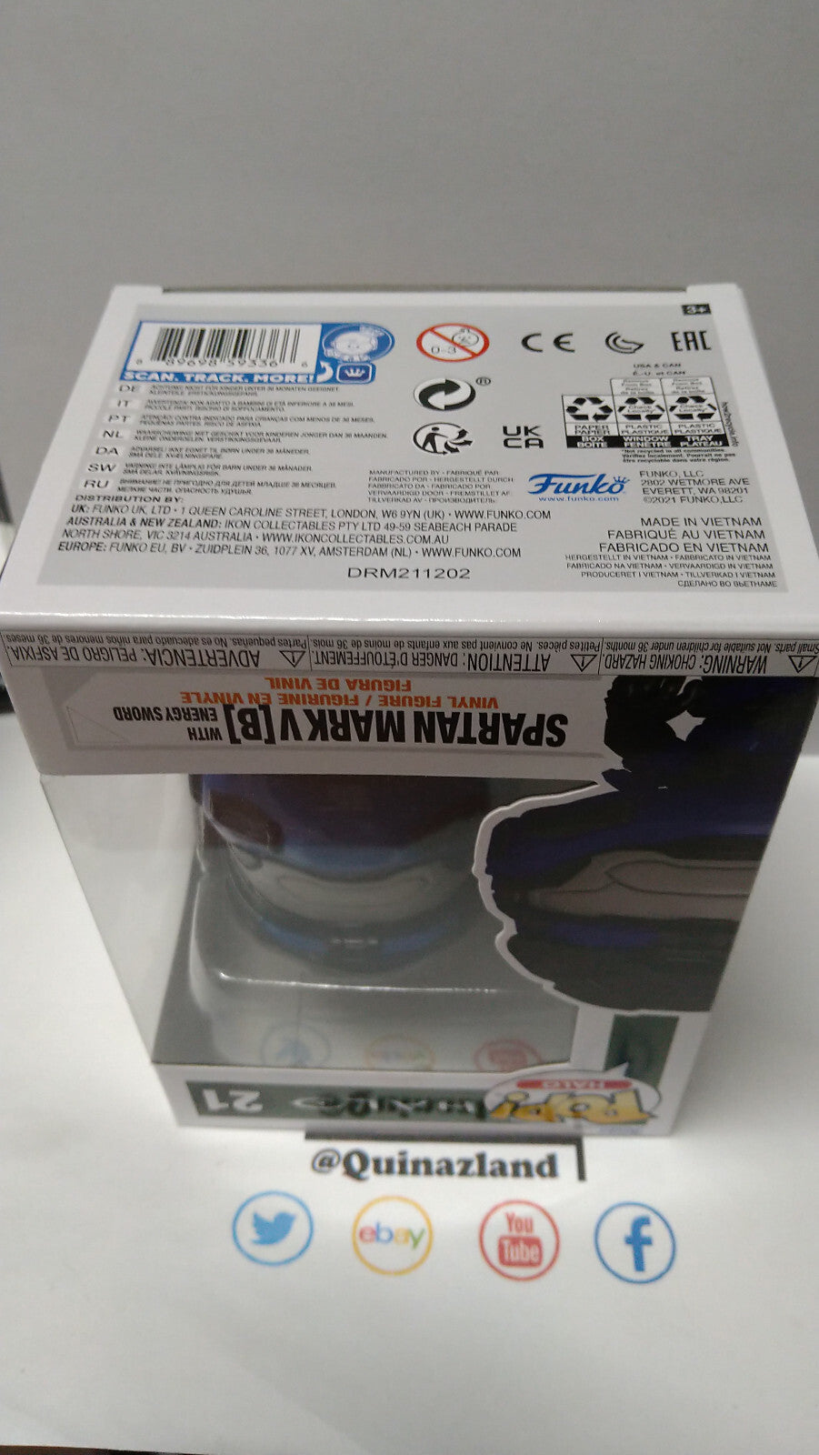 Funko Pop! HALO INFINITE 21 Spartan Mark V Blue avec energy sword (F2)