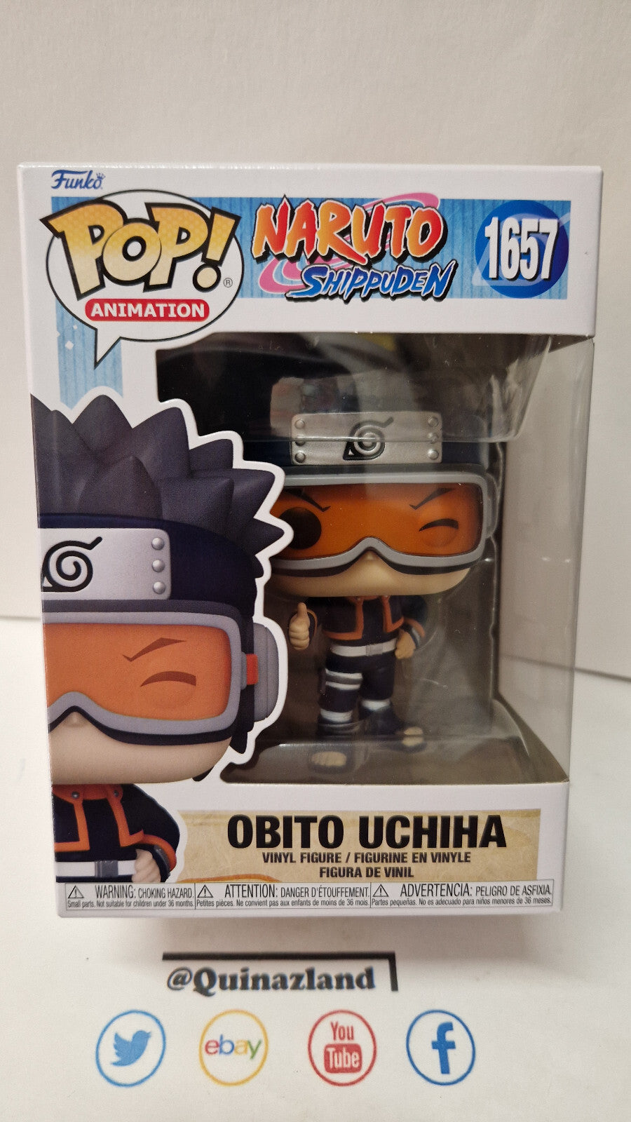 Funko Pop! Naruto Shippuden Animation N° 1657 Obito Uchiha (Enfant) (F2)