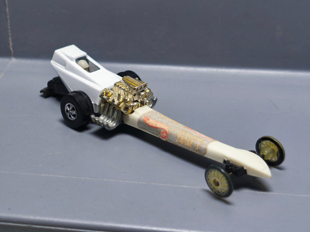 Hot Wheels 1971 Redline Snake I Rail Dragster version roues claires (A27)