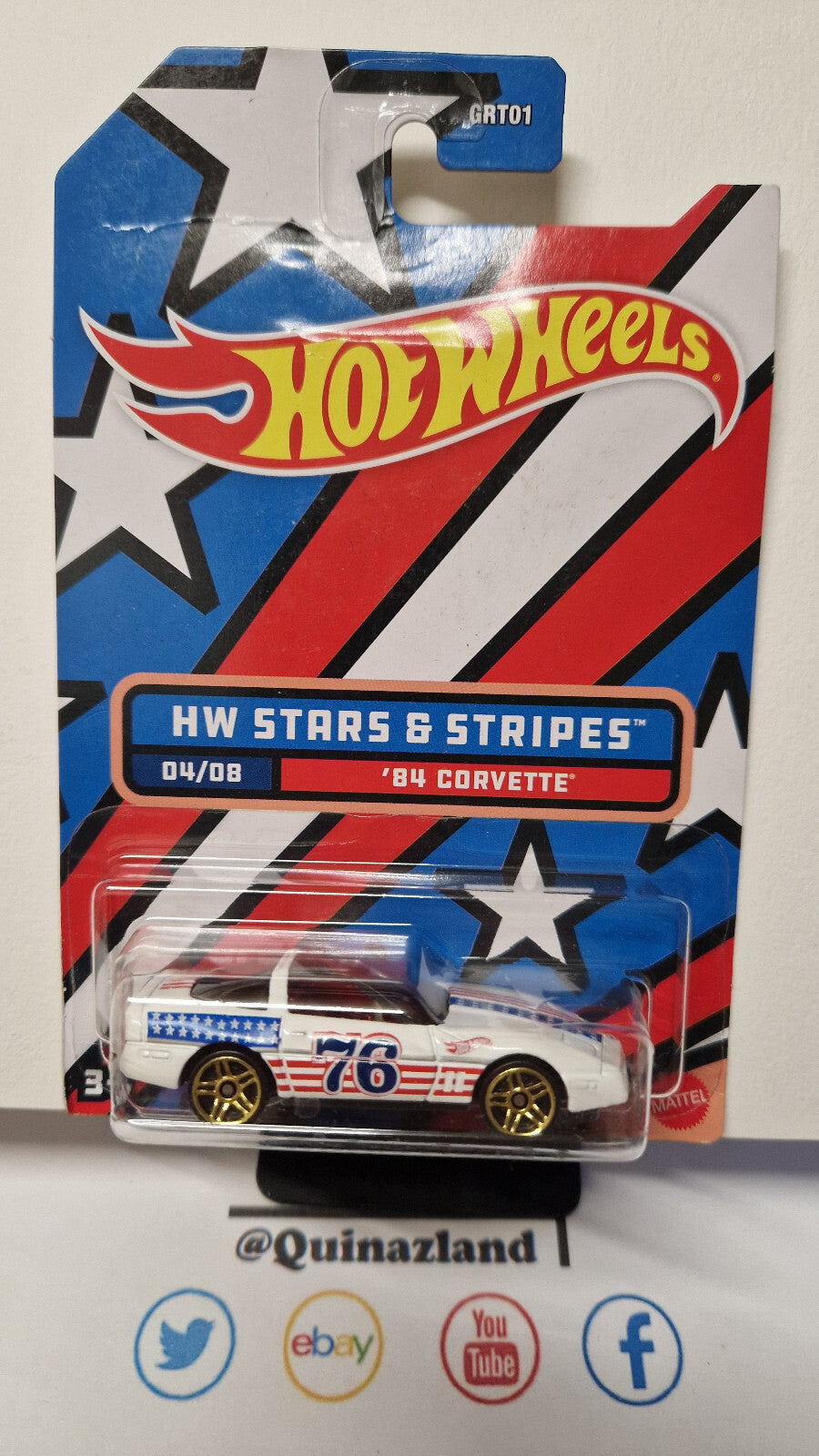 Hot Wheels 2022 stars & Stripes exclusive Walmart  '84 corvette  (CP06)