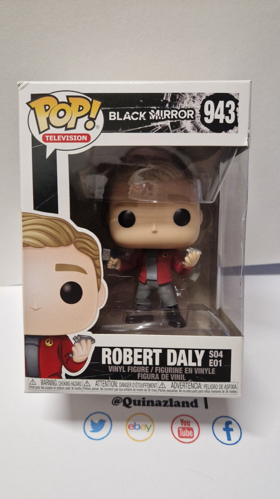 Funko Pop! BLACK MIRROR 943 Robert Daly damaged box  (F7)