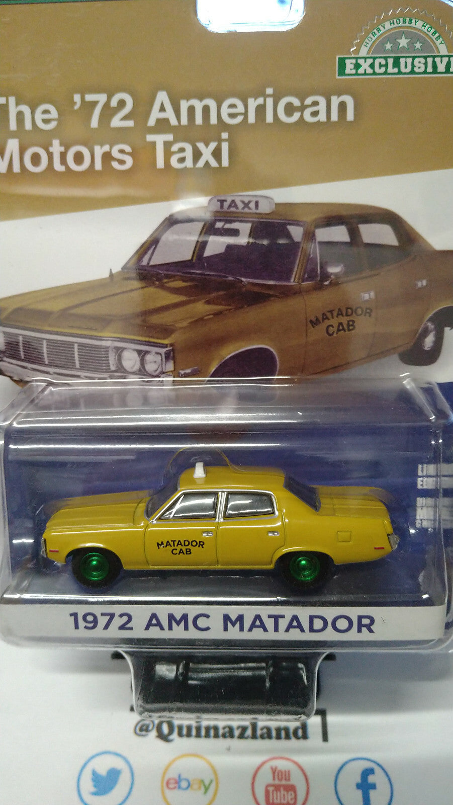 Greenlight Exclusive 1972 Amc Matador  Green Wheels Chase (NG58)