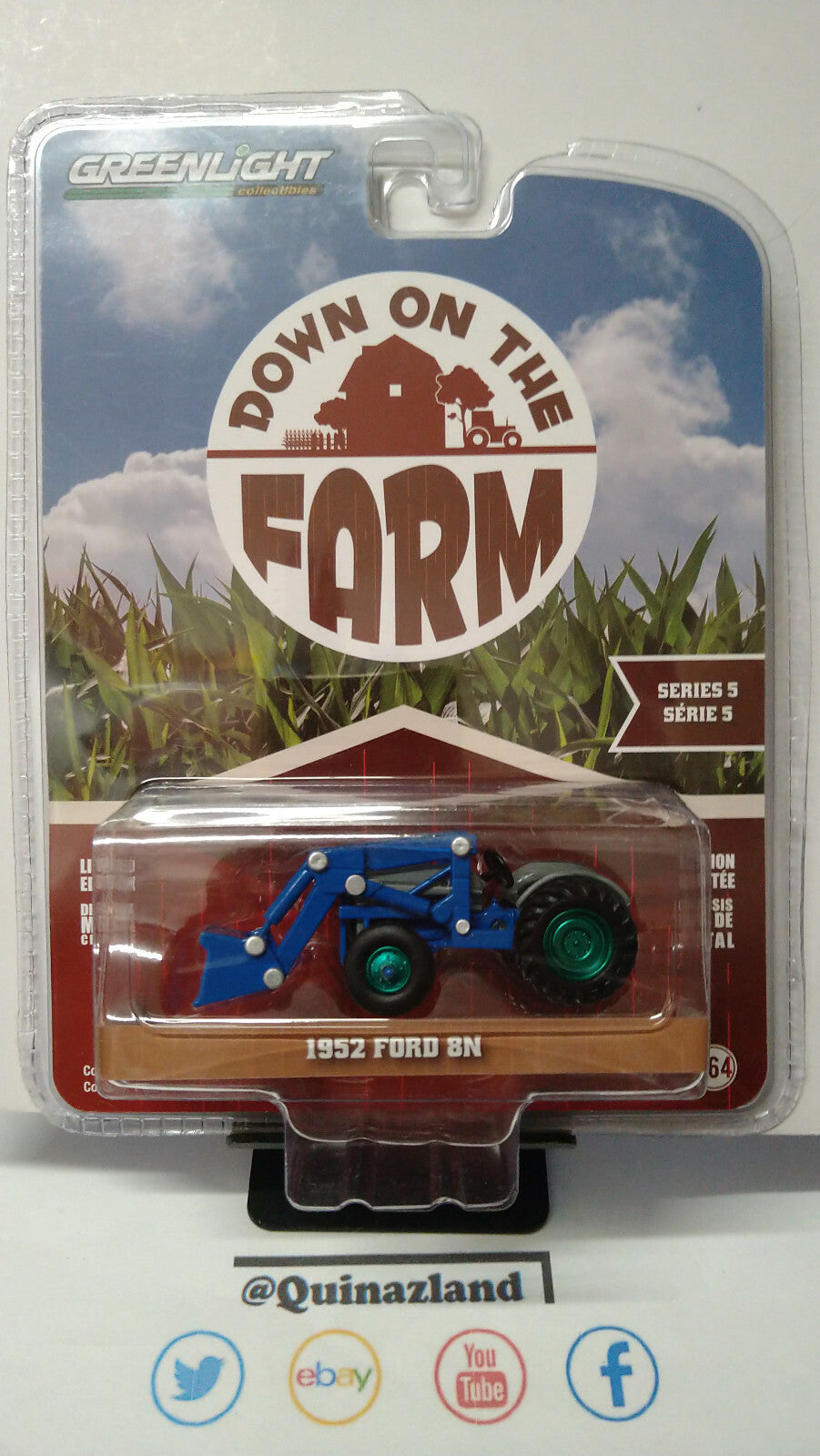 Greenlight Down Of the Farm 1952 Ford 8N with Front Loader Chase  (NG64)