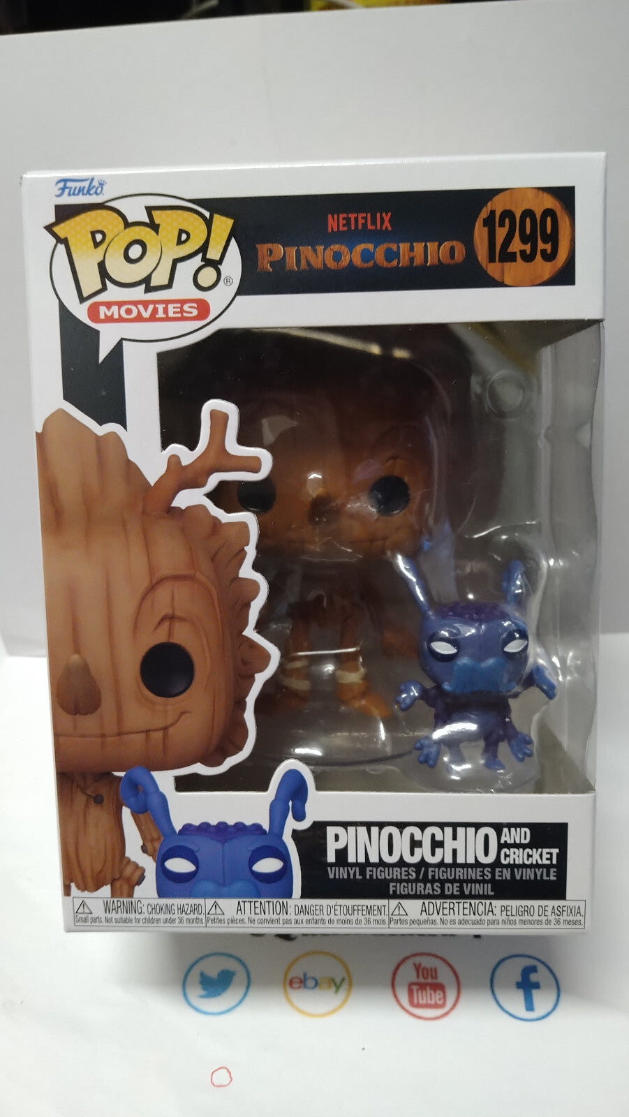 Funko Pop! PINOCCHIO NETFLIX  Movies N° 1299 Pinocchio and Cricket (F30)