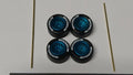 Set de jantes Michelin bleu 15 branches pneu gomme pour Custom (ET)