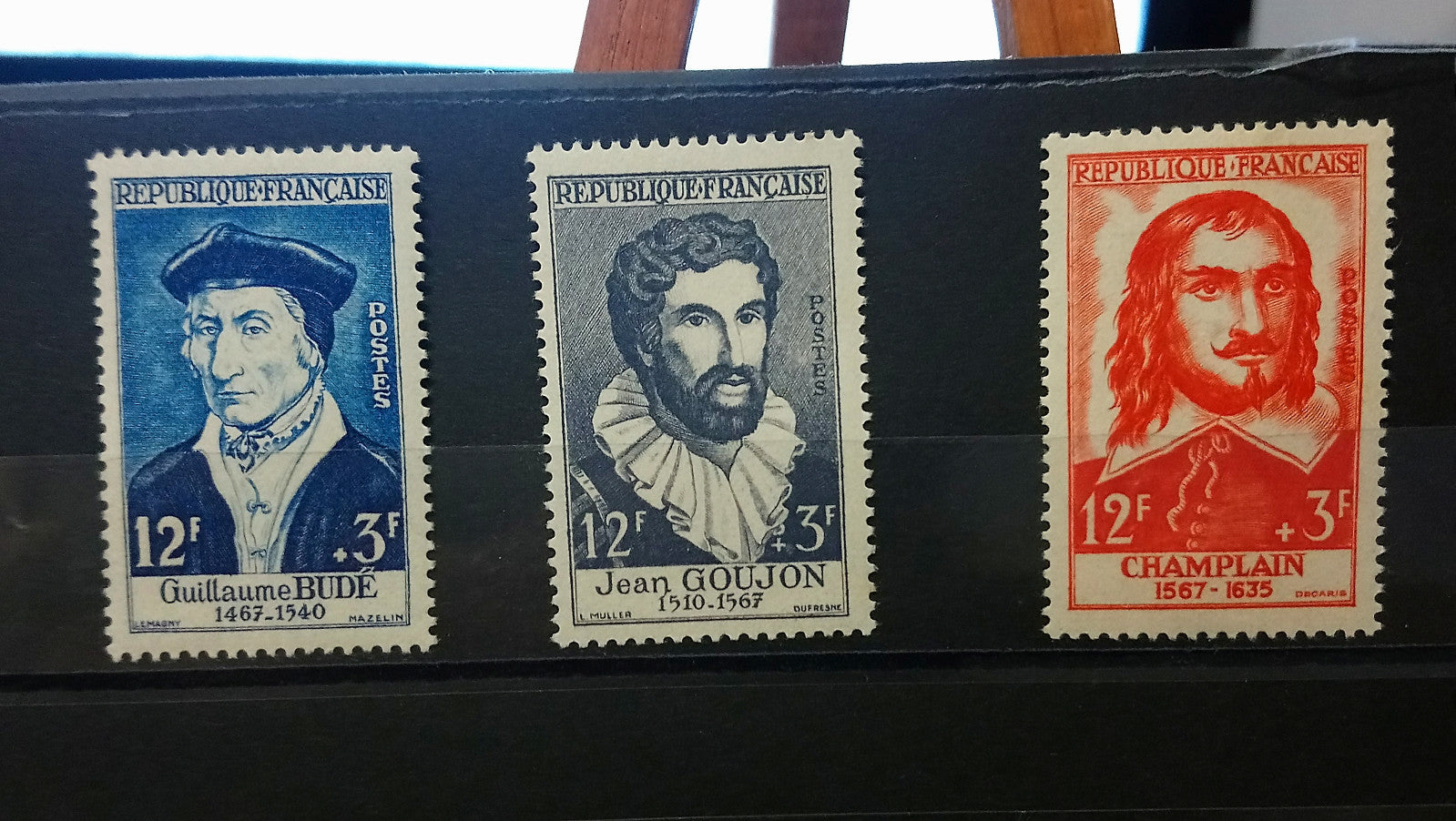 lot 6 Timbres France Personnages célèbres  du XVème au XXème siècle 1956