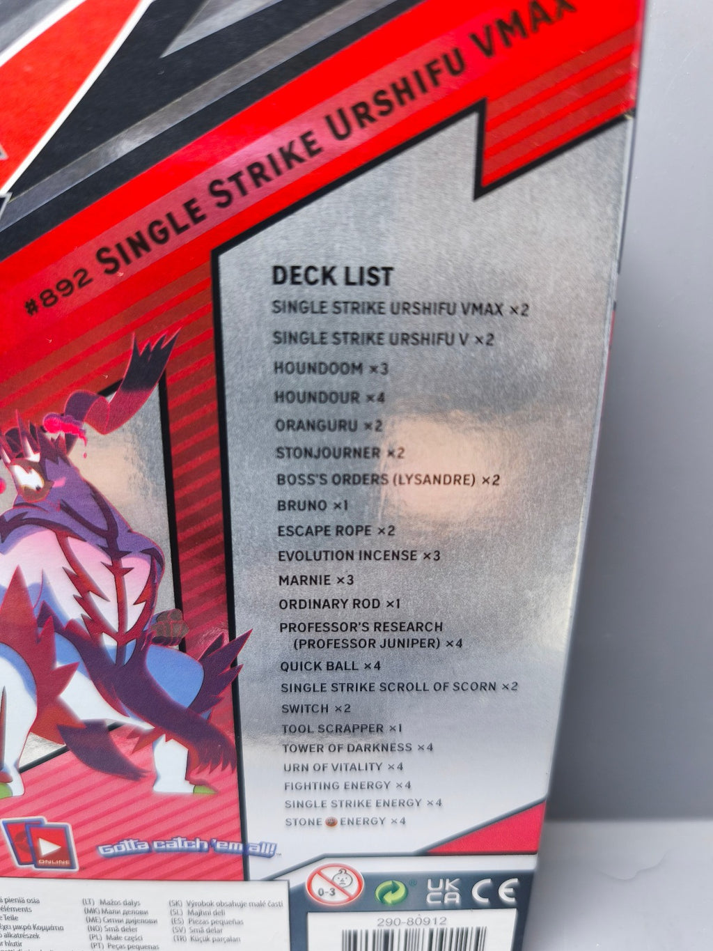 Pokémon league battle deck single strike Urshifu V max neuf scellé vers anglaise