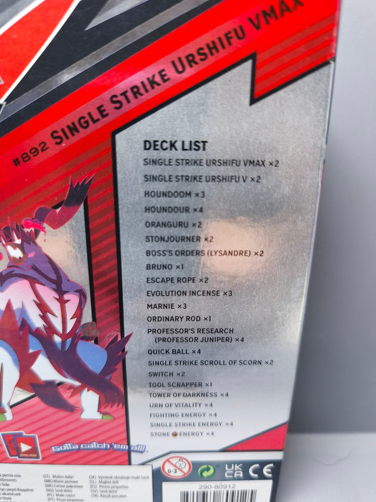 Pokémon league battle deck single strike Urshifu V max neuf scellé vers anglaise