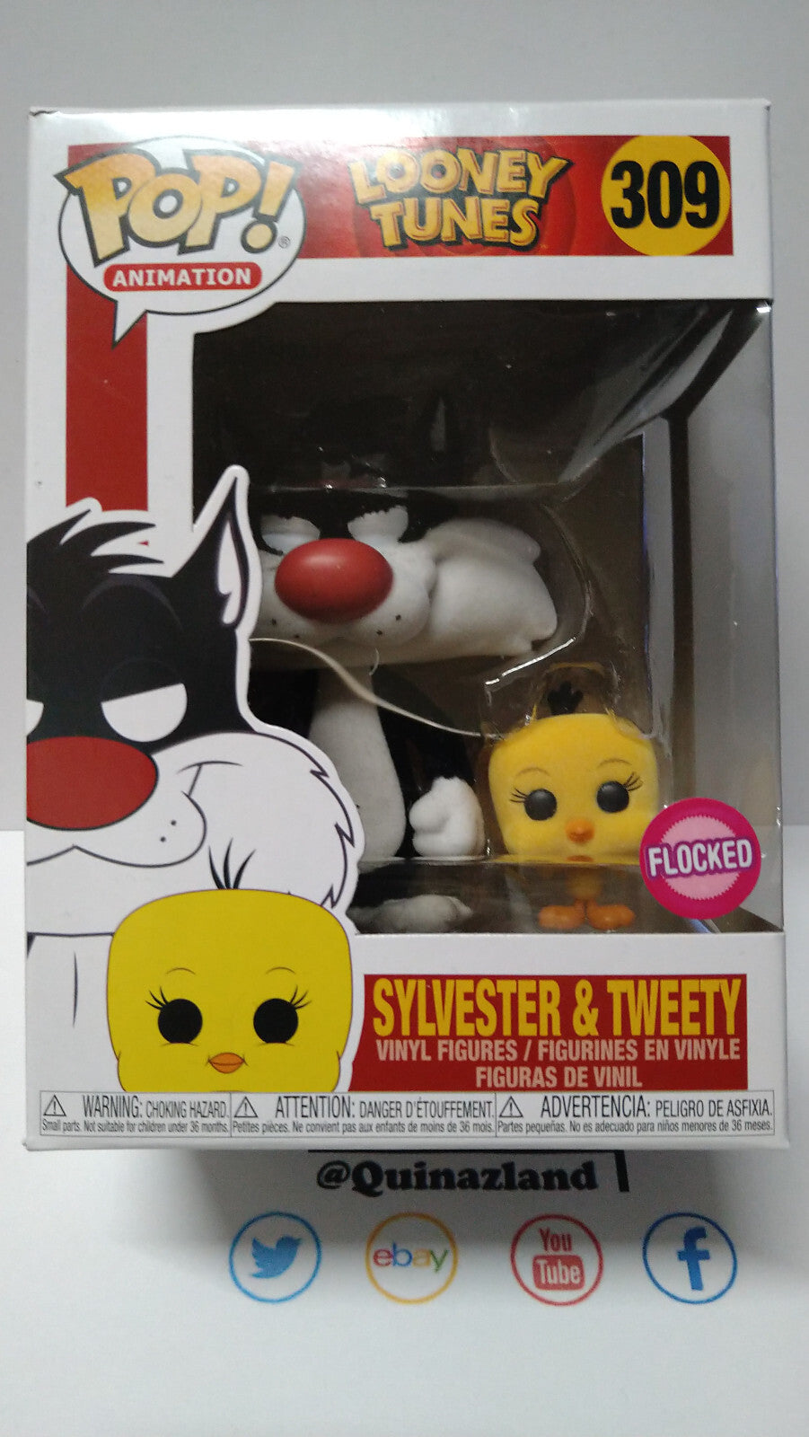 Funko Pop! LOONEY TUNES  N° 309 Sylverter & Tweety FLOCKED SPECIAL E (F21)
