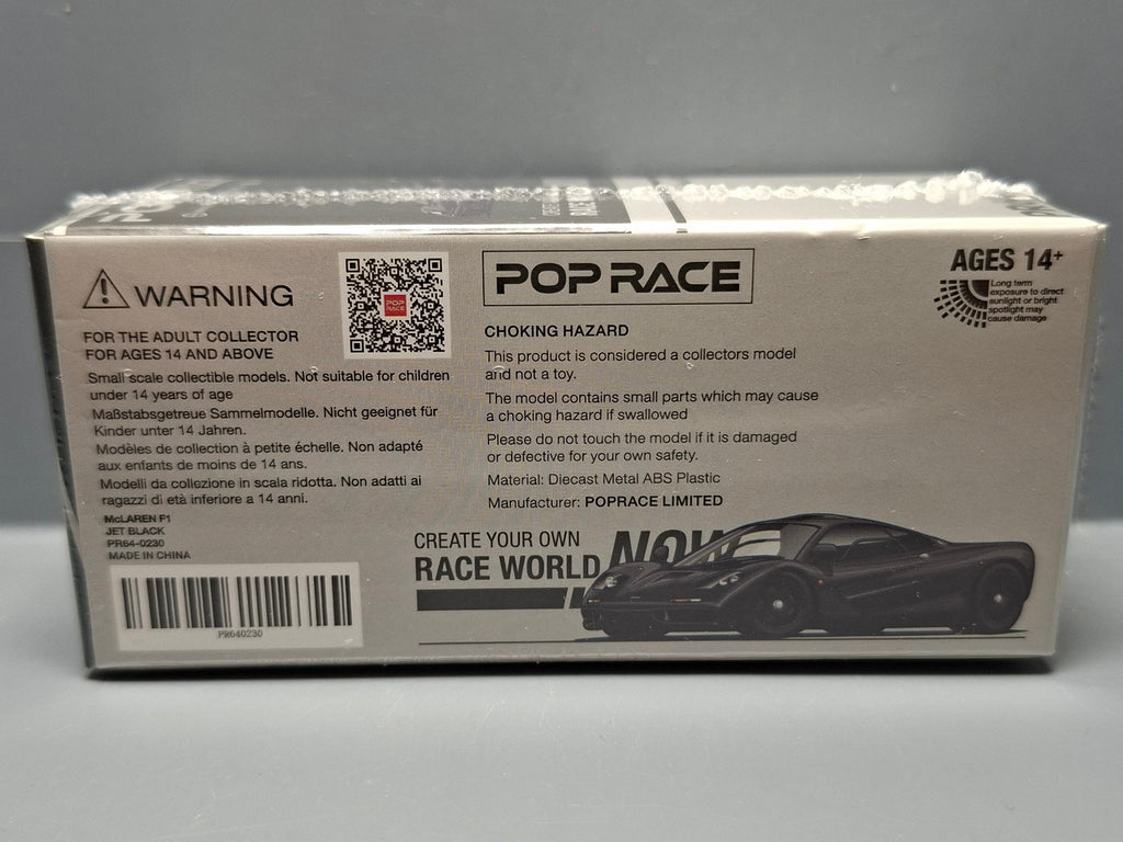 Pop Race 1/64 McLaren F1  Jet Black (CP06)