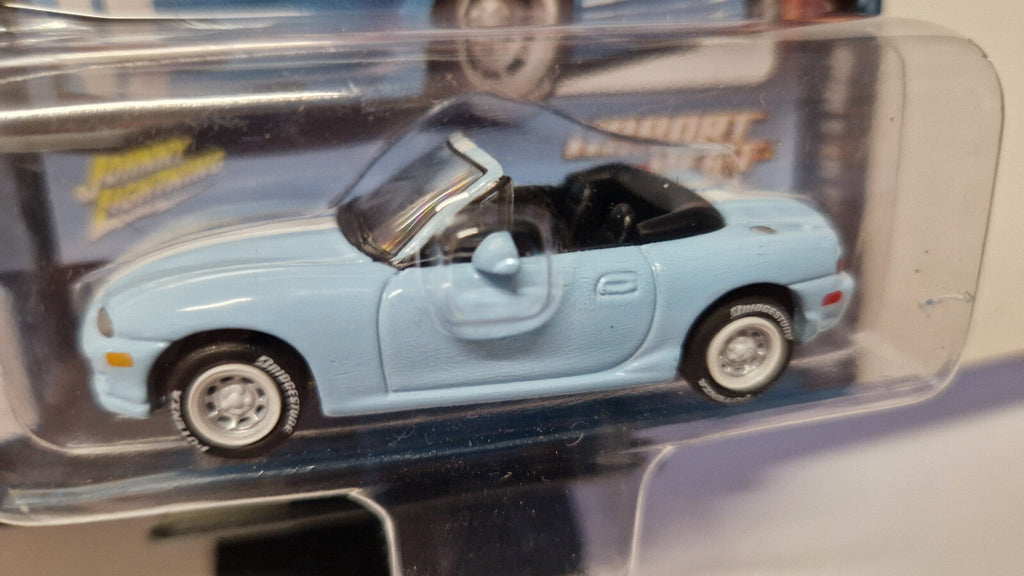 Johnny Lightning Street Freaks Import Heat 1999 Mazda MX-5 Miata bleu (NG33)