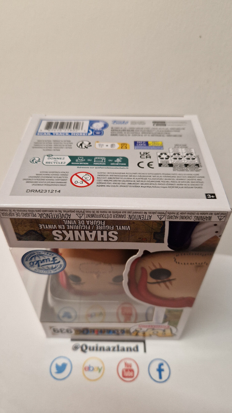 Funko Pop! ONE PIECE POP N° 939 Shanks Special Edition (F9)