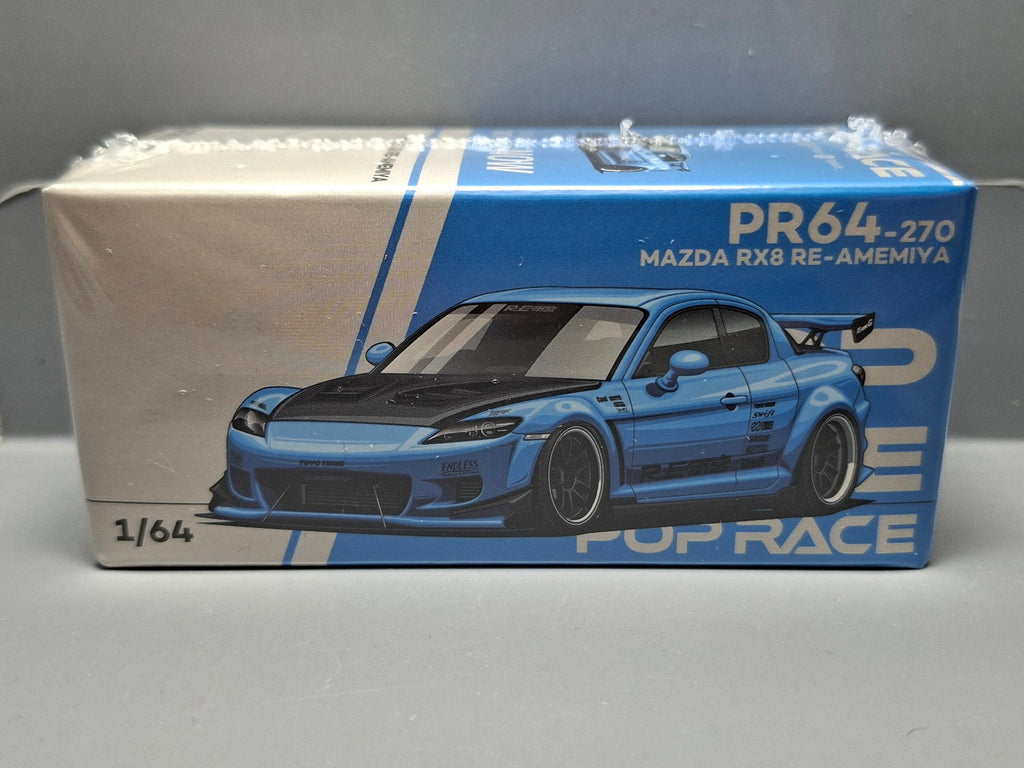 Pop Race 1/64 Mazda RX-8 Re-Amemiya light blue (CP07)