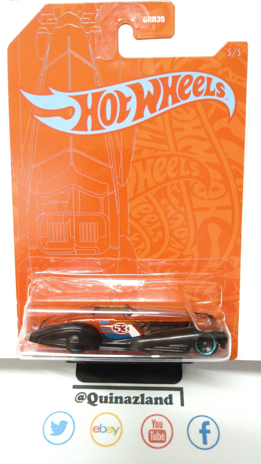 Hot Wheels Orange & Blue 53th anniversary Custom Cadillac Fleetwood (NP51)