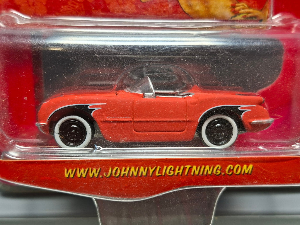 Johnny Lightning 2008 pin-up cars 1955 chevy corvette convertible  (NG24)