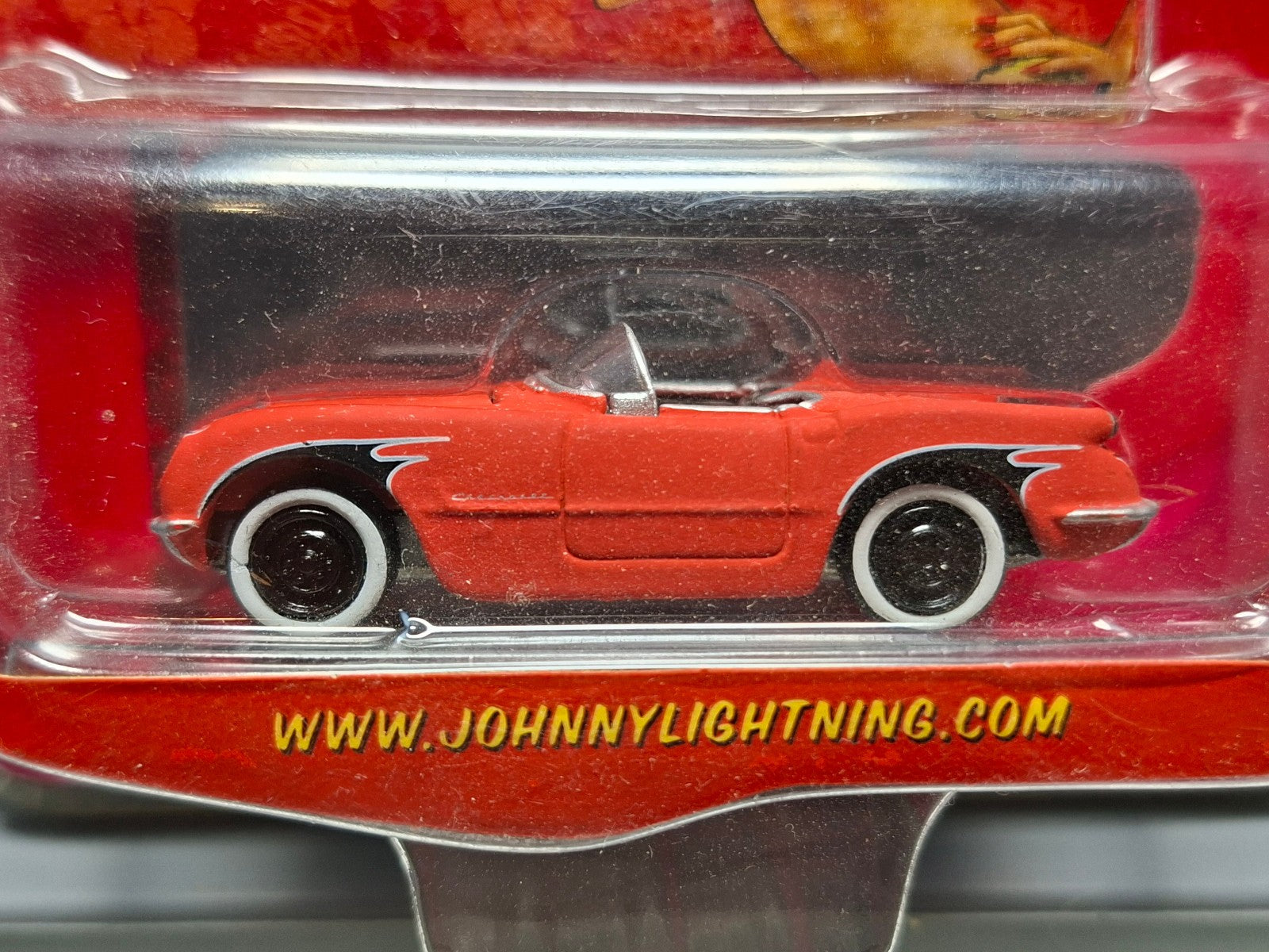 Johnny Lightning 2008 pin-up cars 1955 chevy corvette convertible  (NG24)