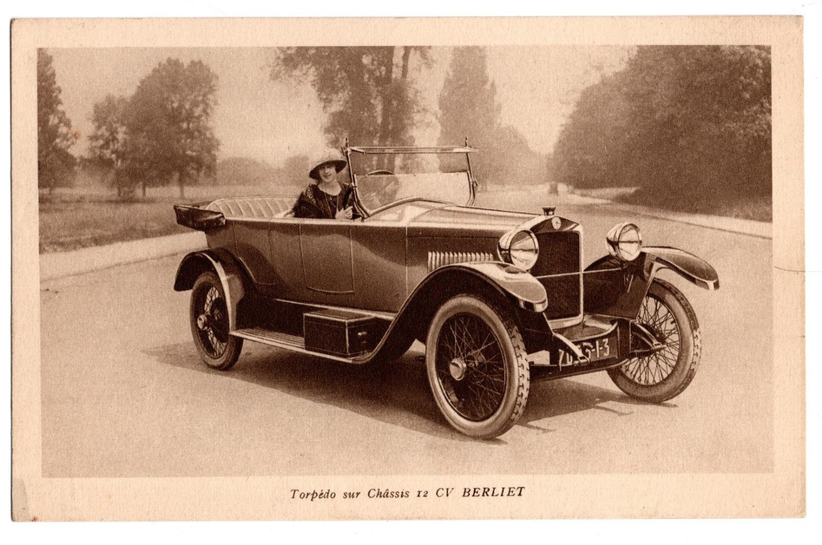 CPA automobile Berliet 7 CV – Torpédo 4 places vers 1925 T0001