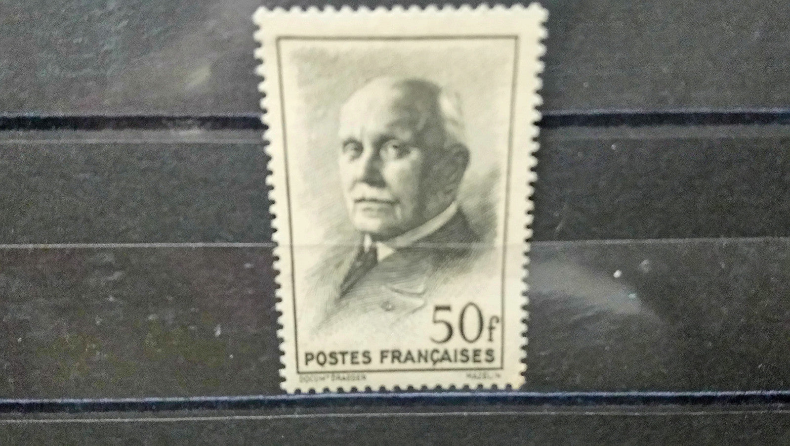 Timbres France Gravure Charles Mazelin 50F noir 1942