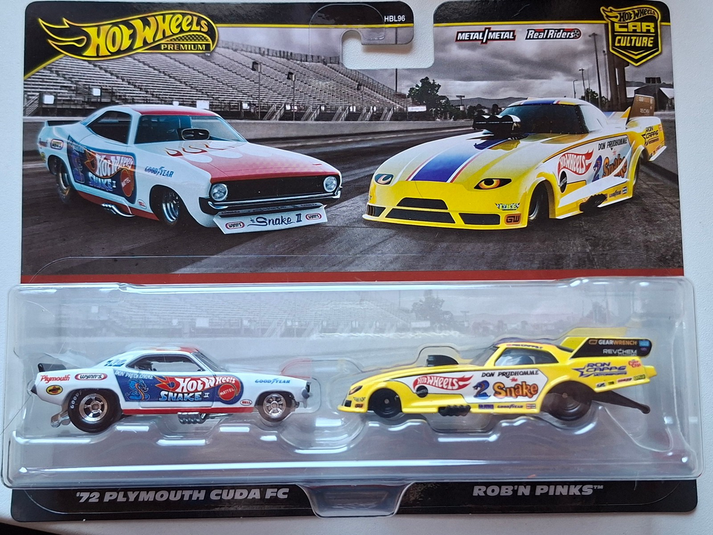 Hot Wheels  premium 2 pack ’72 Plymouth Cuda FC / Rob’N Pinks (CT11)