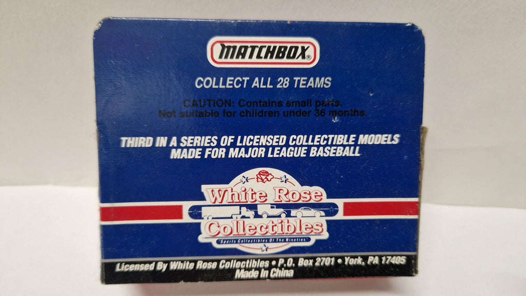 Matchbox 1992 white rose collectibles MLB chevrolet corvette Chicago   (CP15)