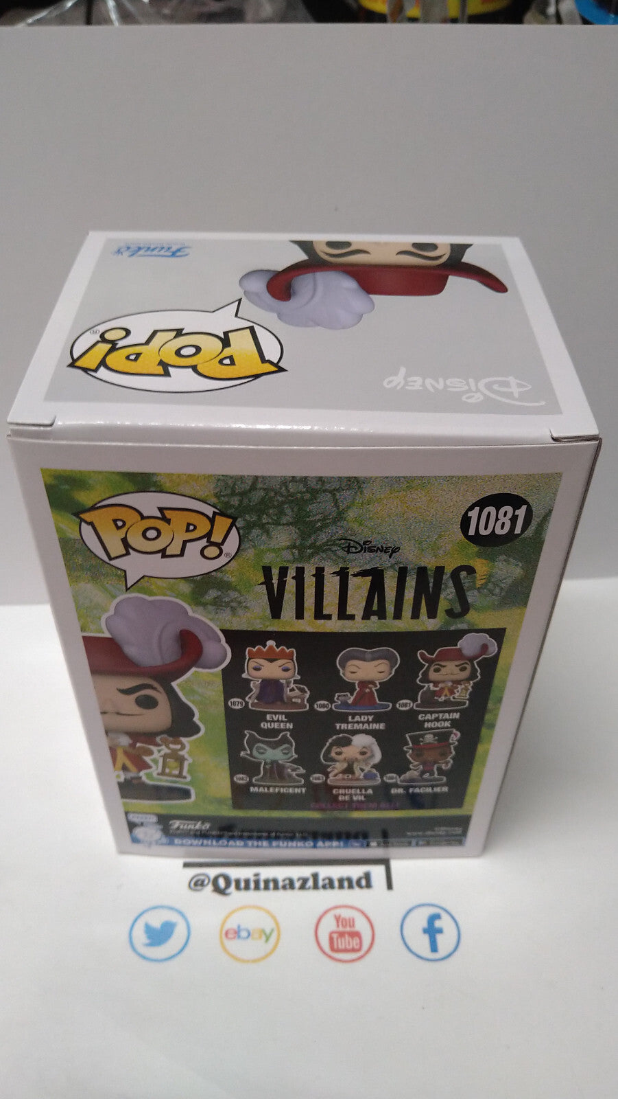 Funko Pop! DISNEY Villains 1081 Captain Hook (FU27)