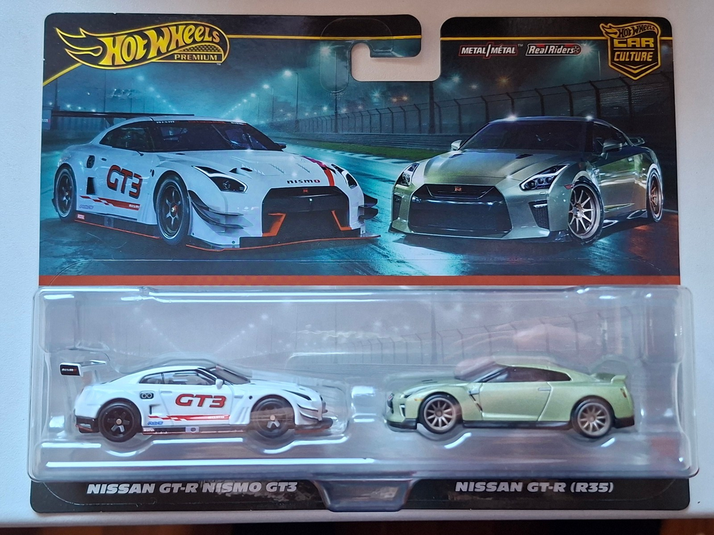 Hot Wheels  premium 2 pack Nissan GT-R Nismo GT3 / Nissan GT-R (R35) (CT12)