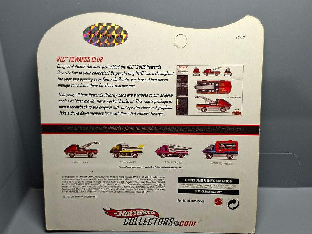 Hot Wheels 2008 RLC limitée à  4436 exemplaires  Tow truck (NG56)