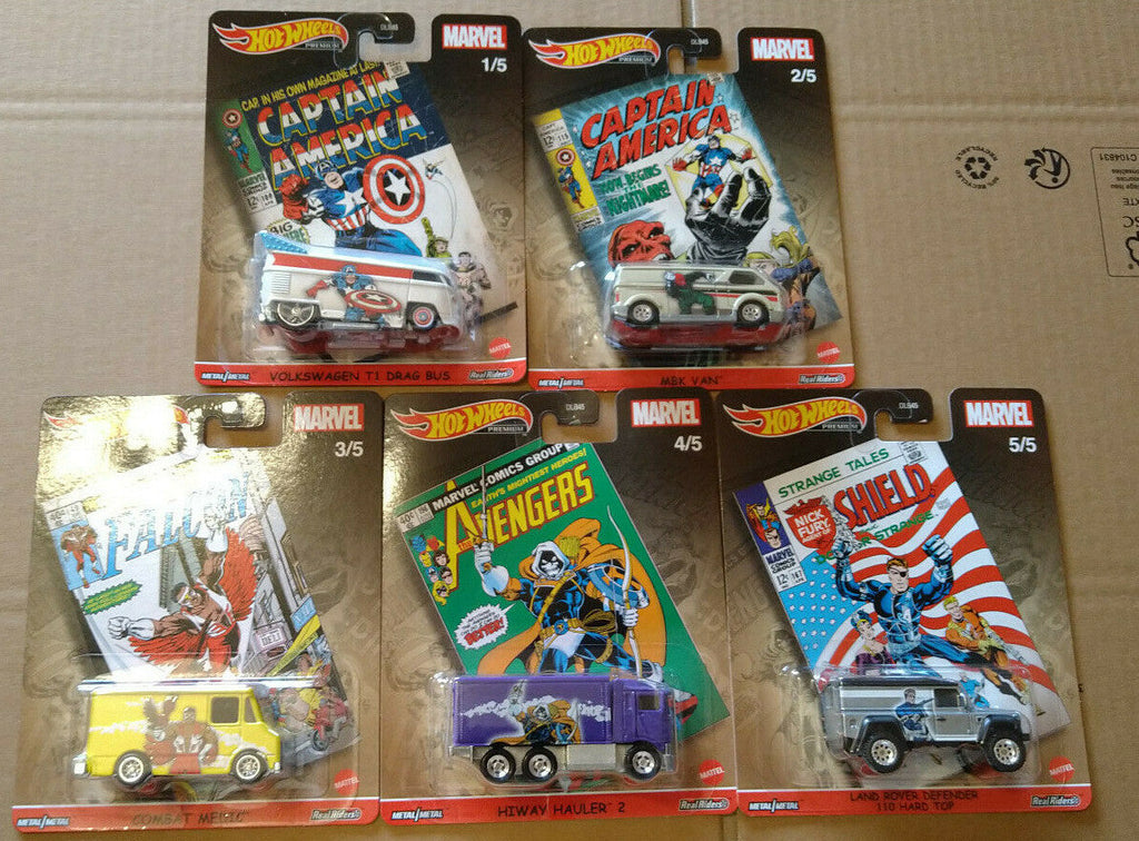 Hot Wheels Marvel Land Rover Hiway Hauler Volkswagen Combat Medic lot 5 (NG30)