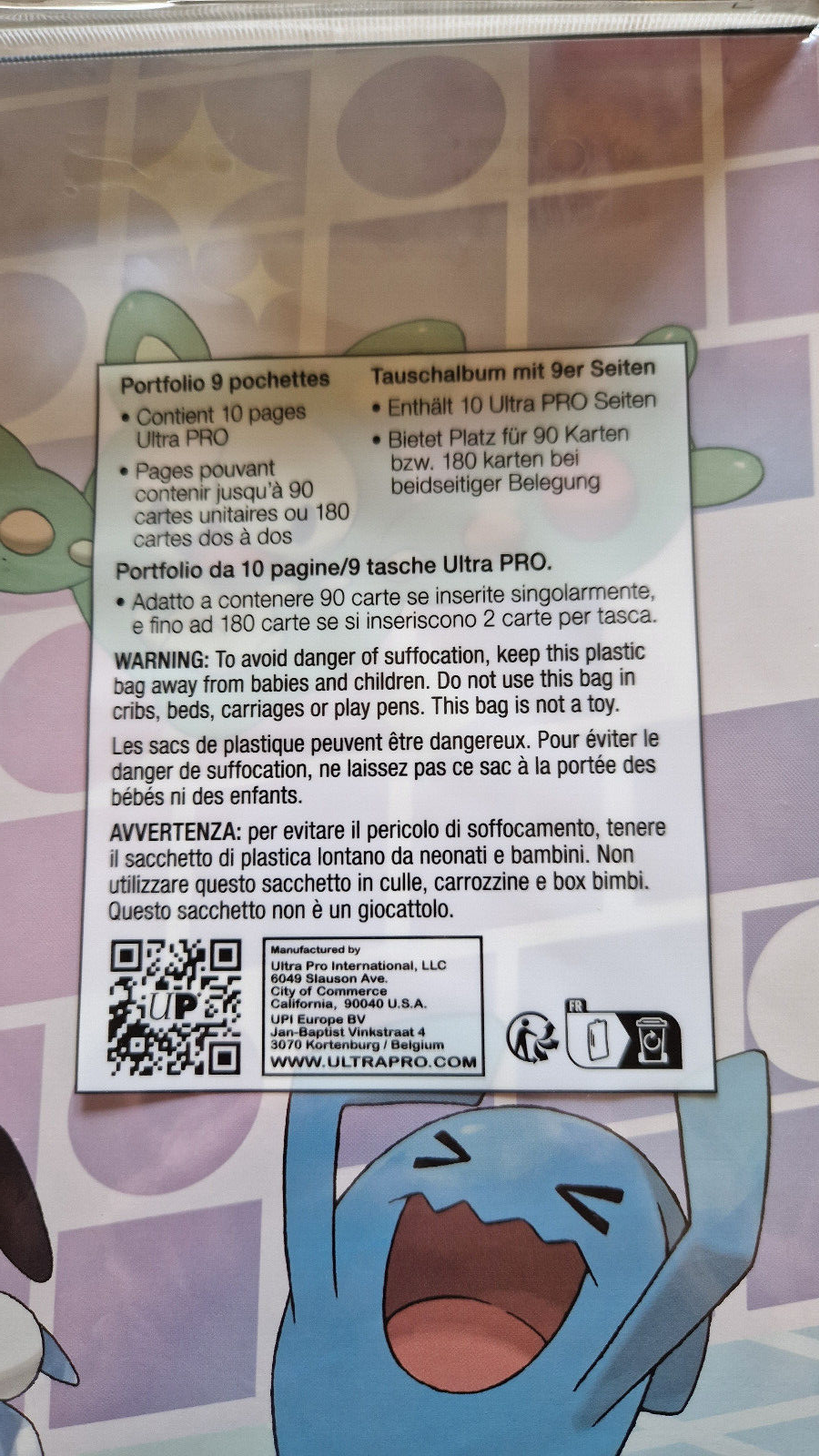 Ultra Pro Pokémon Portfolio A4 9 Cases Gardevoir  jusqu'à 180 cartes