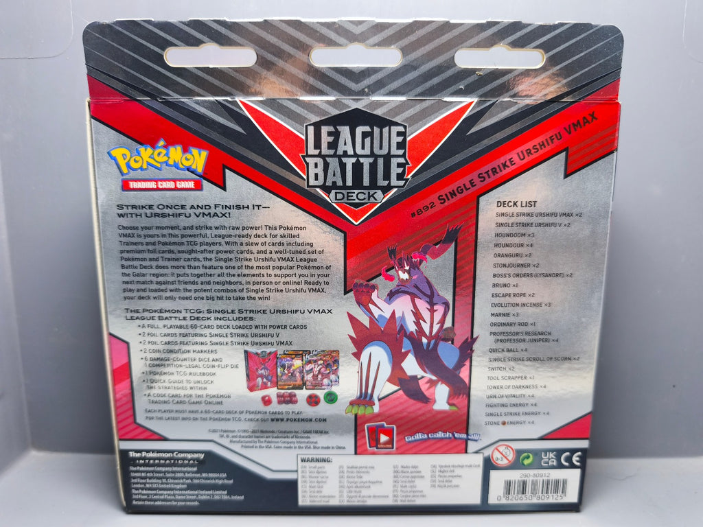 Pokémon league battle deck single strike Urshifu V max neuf scellé vers anglaise