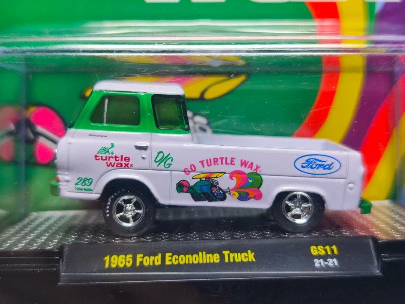M2 Machines 1965 Ford Econoline Truck Turtle Wax Gasser, white/green (NG52)