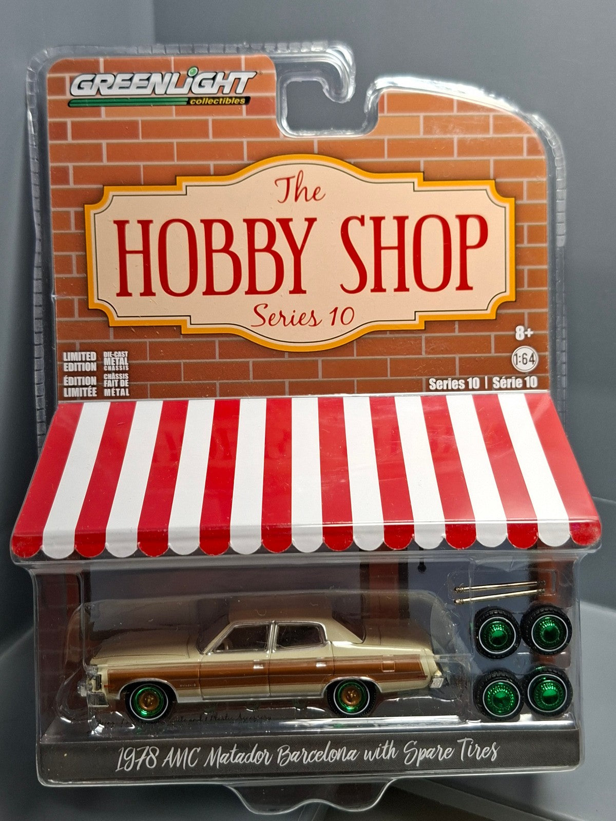 Greenlight Chase 1978 AMC Matador Barcelona Hobby Shop série 10 (NG33)