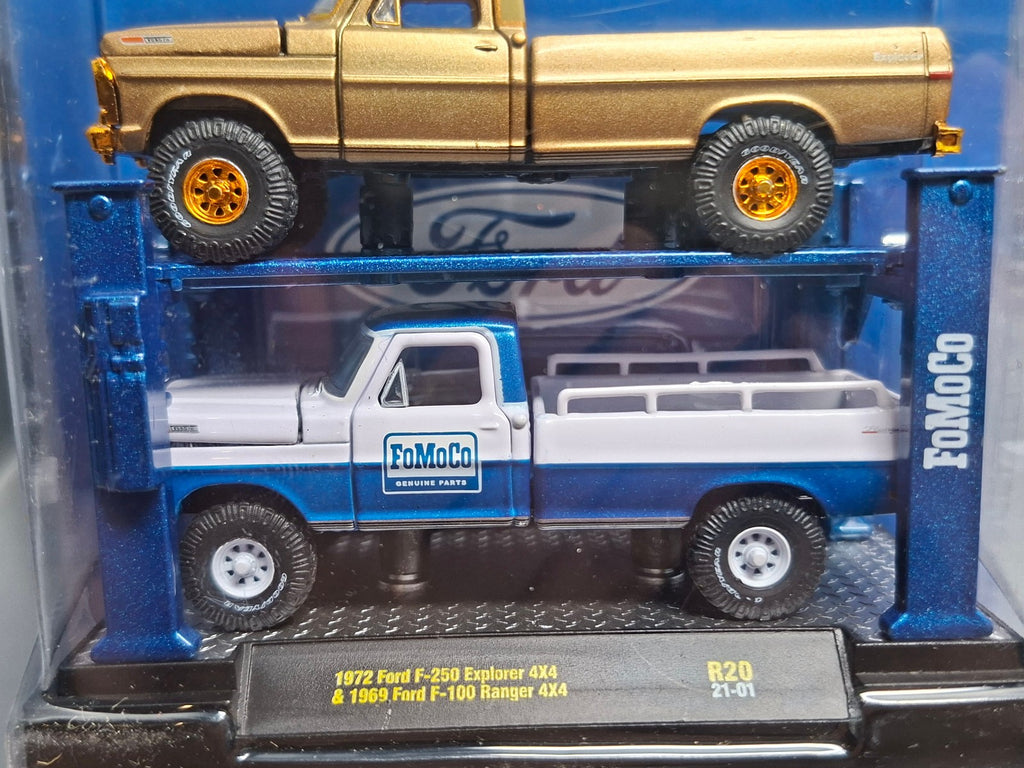 M2 Machines Auto Lift Pack '69 Ford F-100 Ranger & '72 Ford Fomoco Chase (NG41)