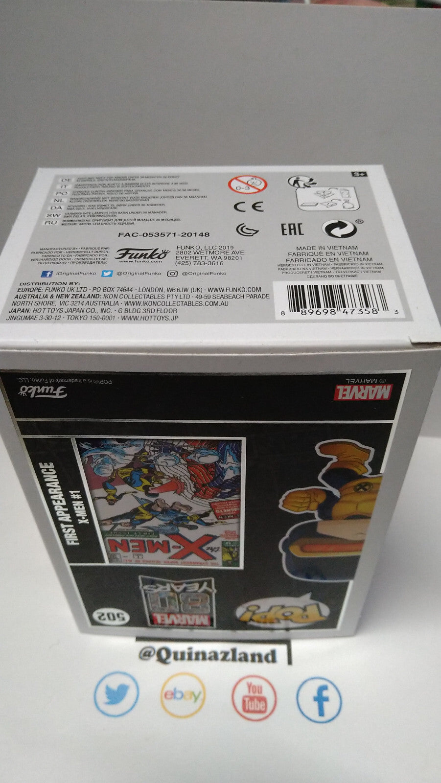 Funko Pop! MARVEL  N° 502 brille dans le noir Cyclops  SPECIAL Edition (FU34)