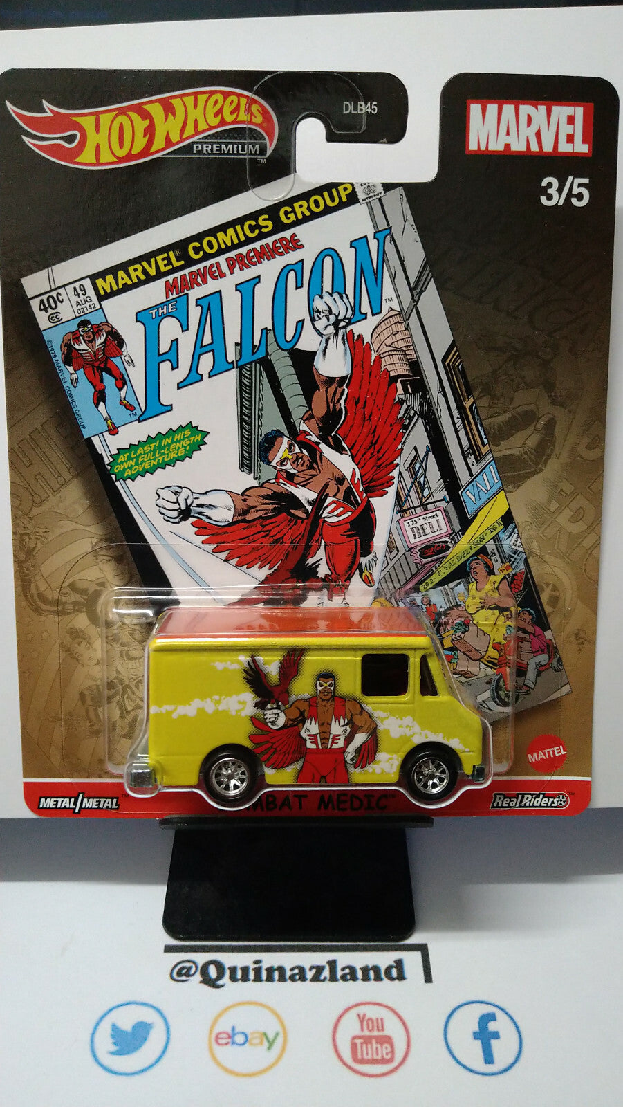 Hot Wheels Marvel Combat medic Falcon  (NG30)