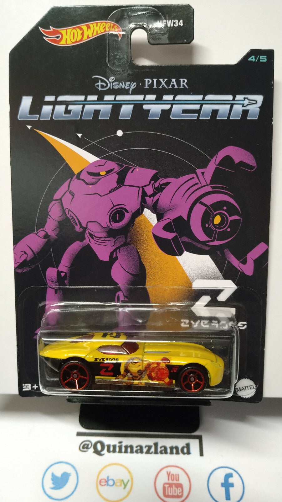 Hot Wheels Disney Pixar  Lightyear Fast Felion  (NP47)