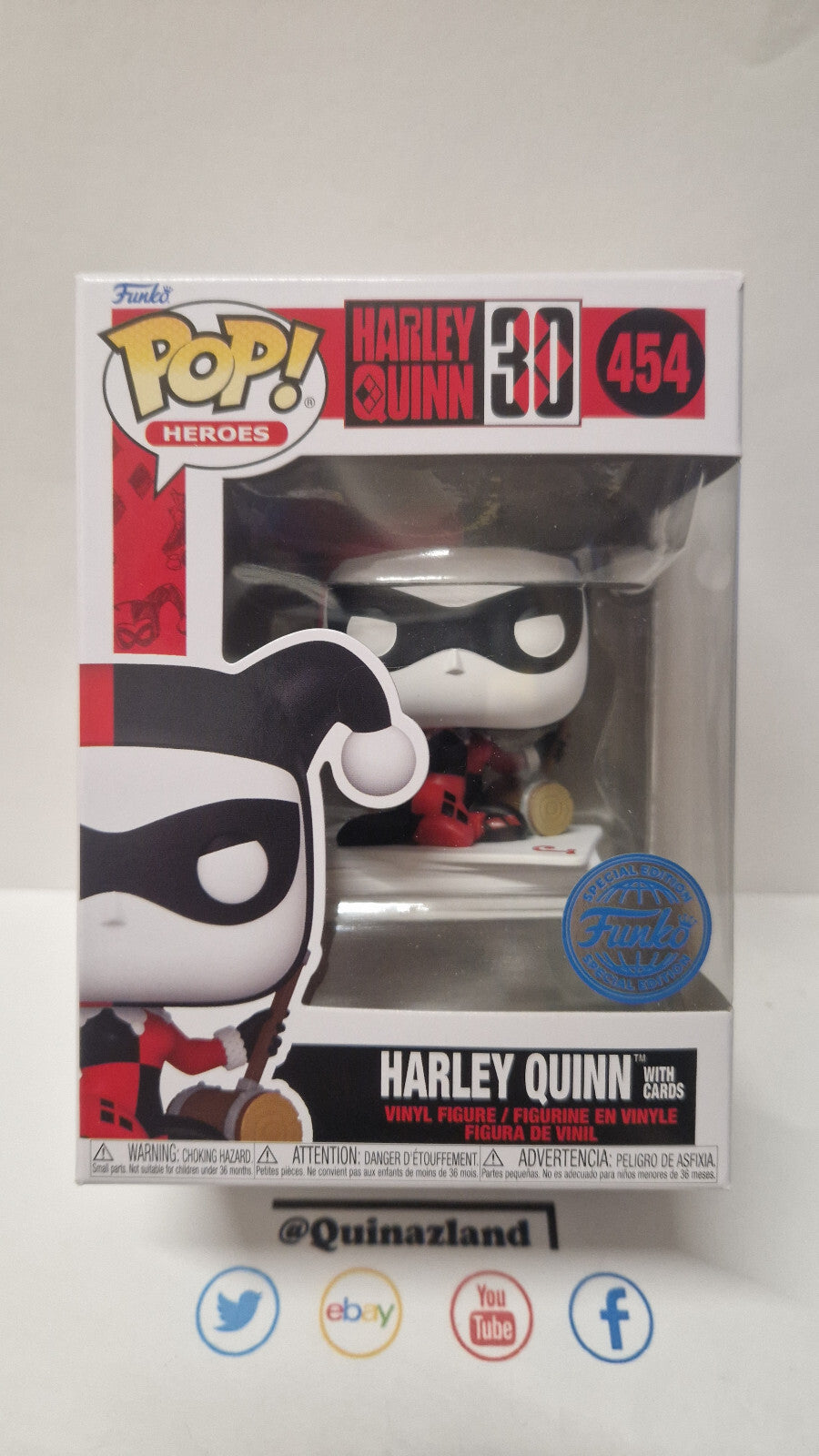 Funko Pop! DC Comics POP N° 454 Harley Quinn Avec Carte (F29)
