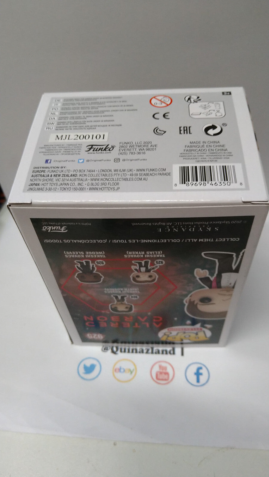 Funko Pop! ALTERED CARBON 925 Takeshi Kovacs Elias Ryker (F9)