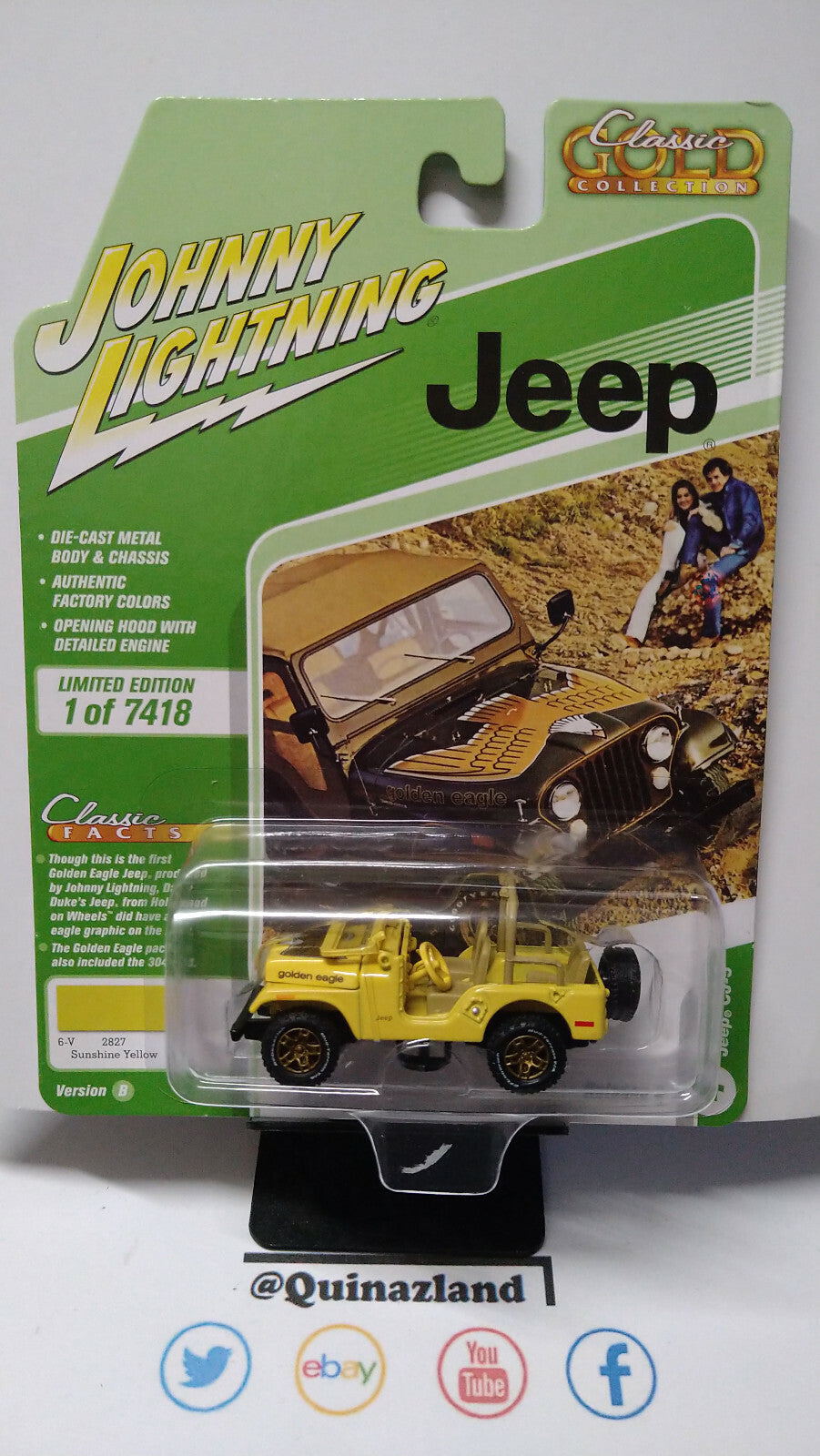 Johnny  Lightning Classics Gold Jeep CJ-5 jaune  (NG50)