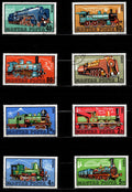 Hongrie 1972 locomotives, lot de 8, oblitérés