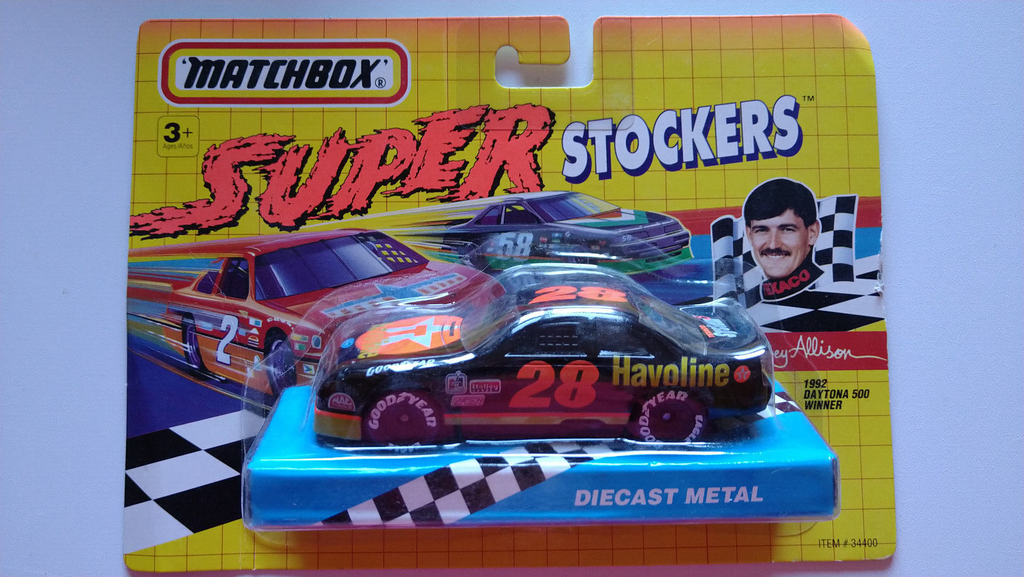 Matchbox 1/43 Super stockers Ford thunderbird davey allison bulle décoll (CT08)
