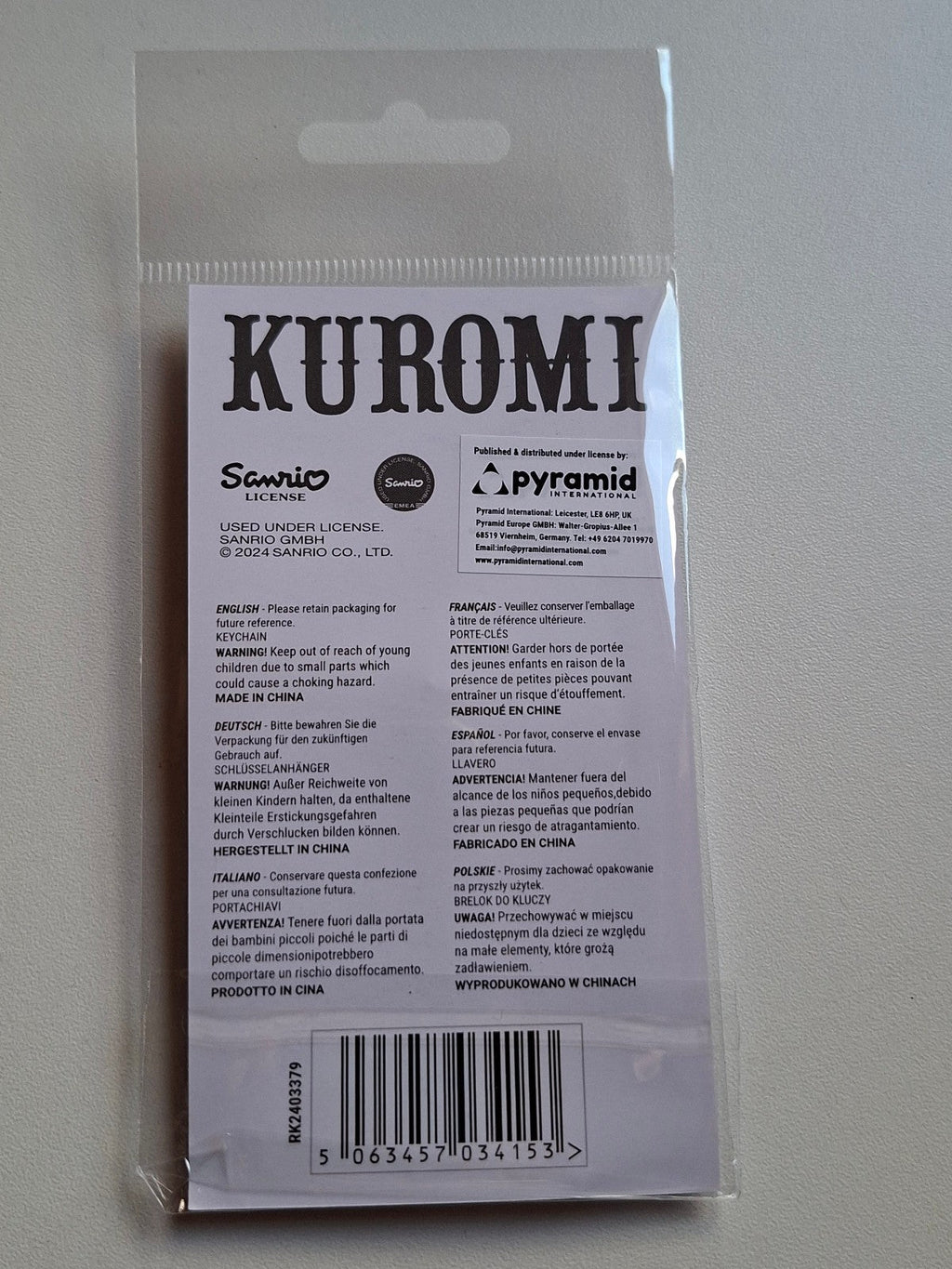 Porte Clés Sanrio Hello Kitty Kuromi  (Cart)