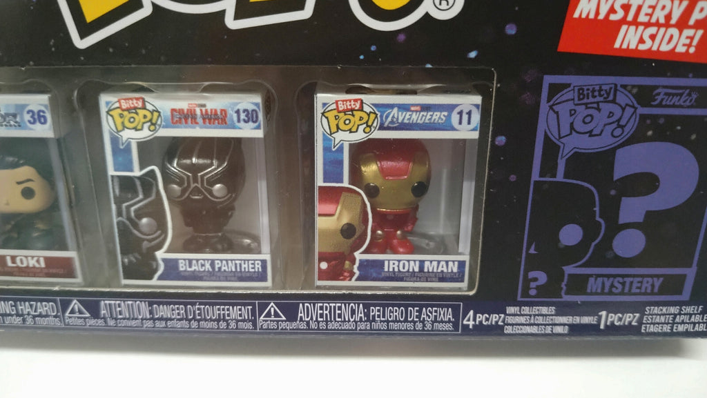 Funko Bitty Pop! 2.5cm Infinity Saga  Pack Loki Black Panther iron Man (F13)