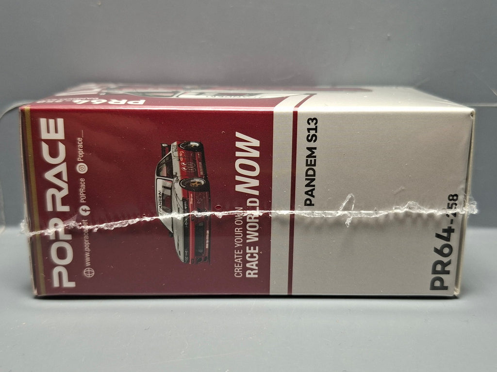 Pop Race 1/64 Pandem Nissan Silvia S13 Moontech red (CP08)