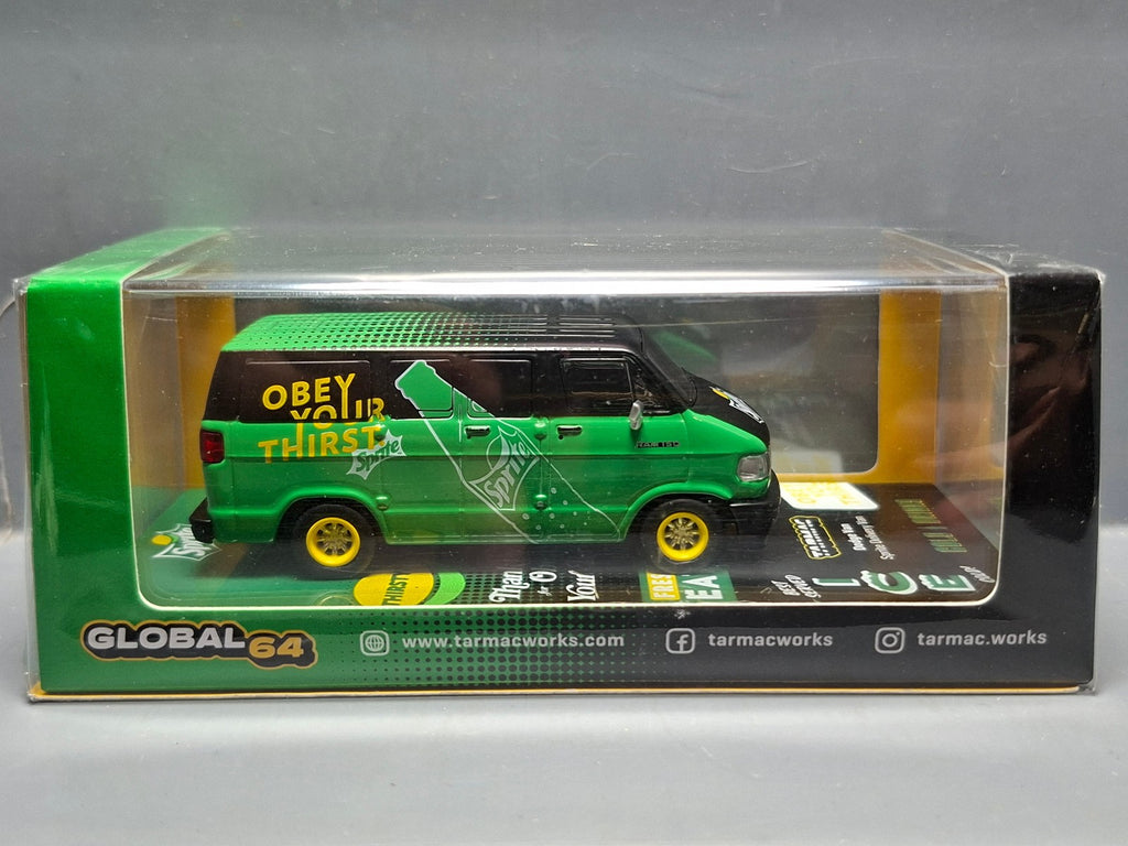 Tarmac Dodge Van Sprite Delivery Van, black/green (NP15)