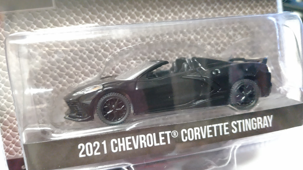 Greenlight Black Bandit 2021 Chevrolet Corvette C8 Stingray Convertible  (NG68)