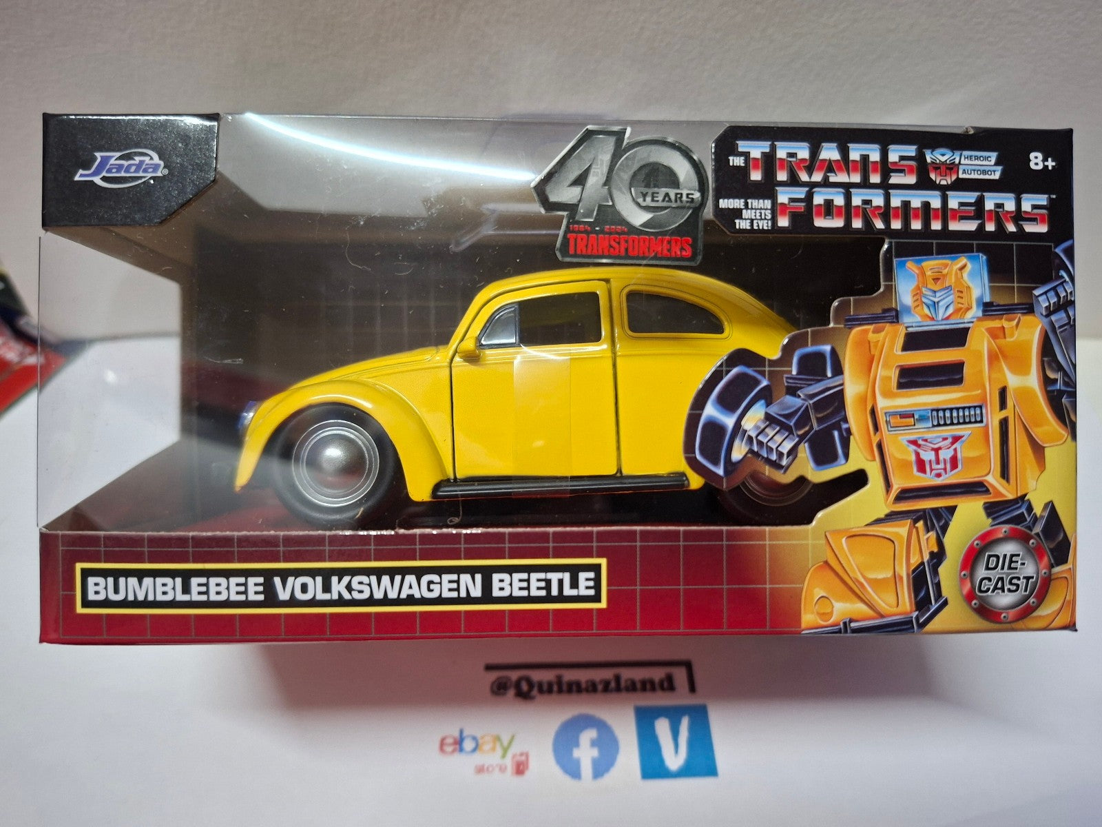 Jada Toys 1/32 40th anniversary Transformers Volkswagen Beetle Bumblebee (NG49)