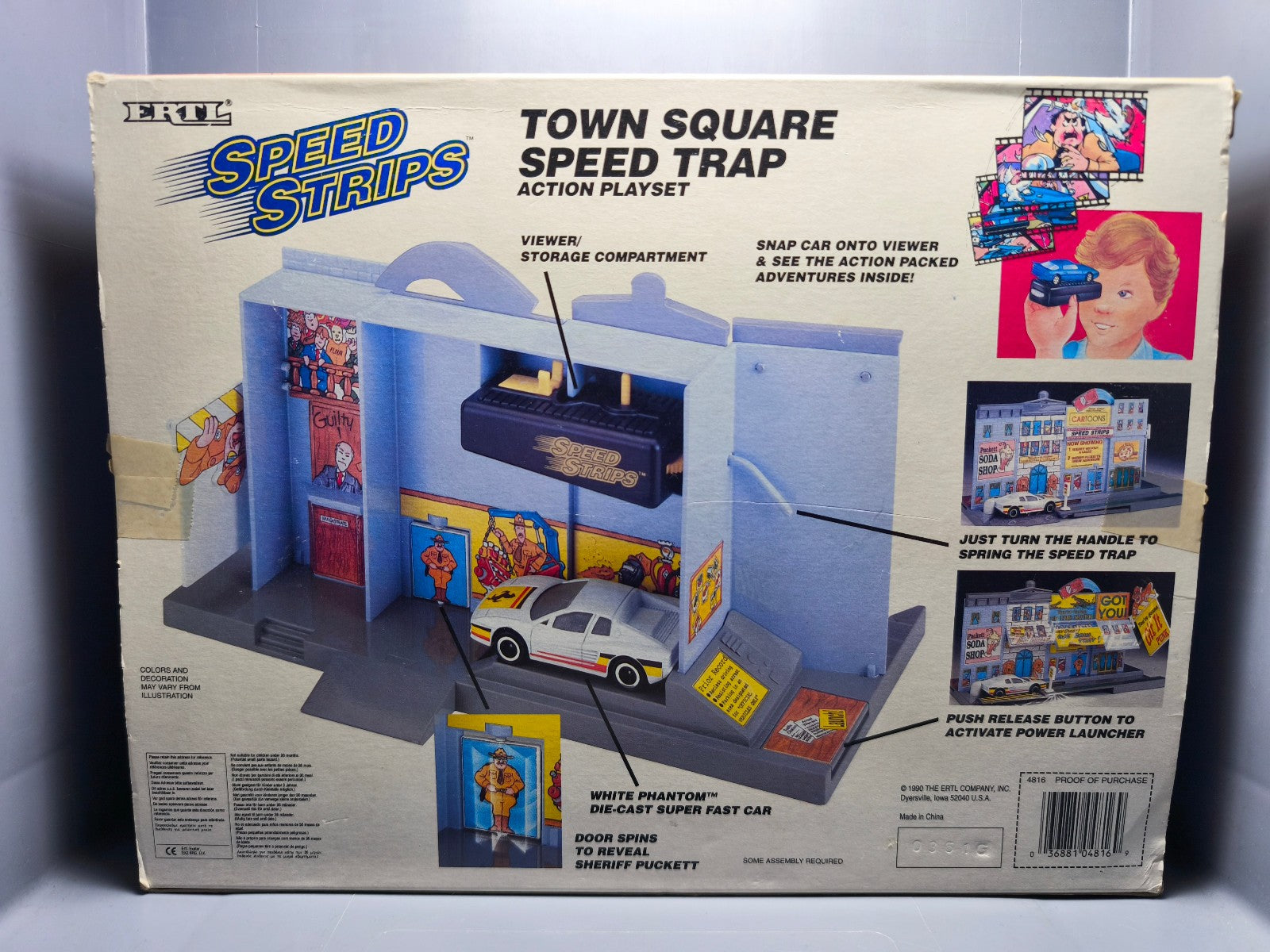 ERTL  1990 speed strips Town square Speed trap Ferrari testarossa   (ET)