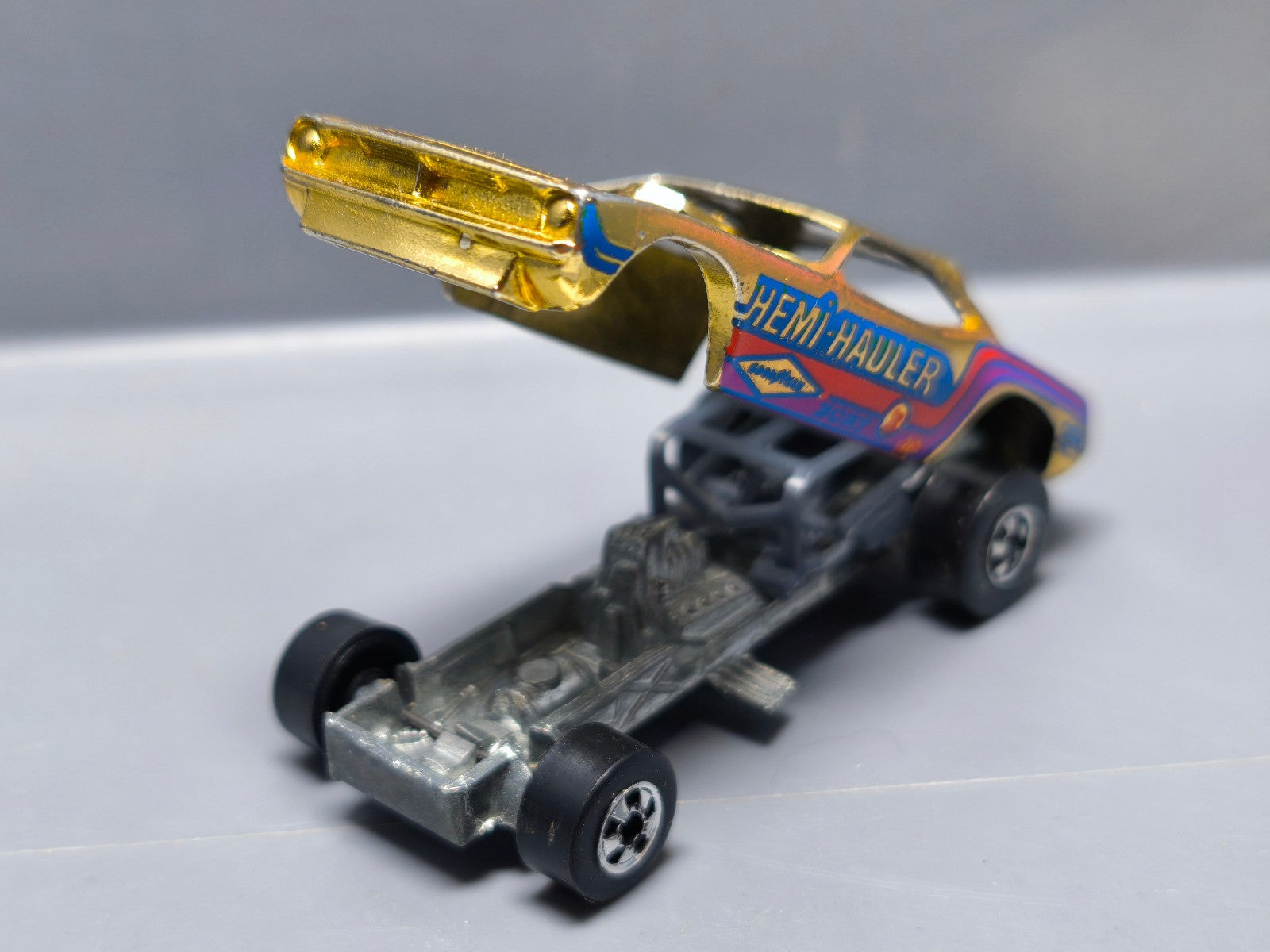 Hot Wheels Top Eliminator 1977 Logo Ac Bleu (A21)
